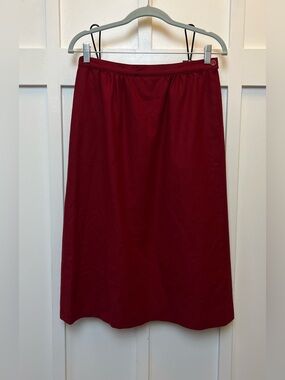 Vintage Pendelton Women Virgin Wool Skirt Size 8 / 10 Red USA Made Maxi Long 90s
